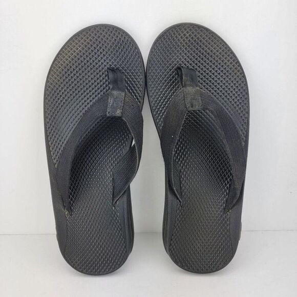 Chaco Mens Size 8 Black Thong Flip Flop Waterproof Sport Sandals - Picture 7 of 9